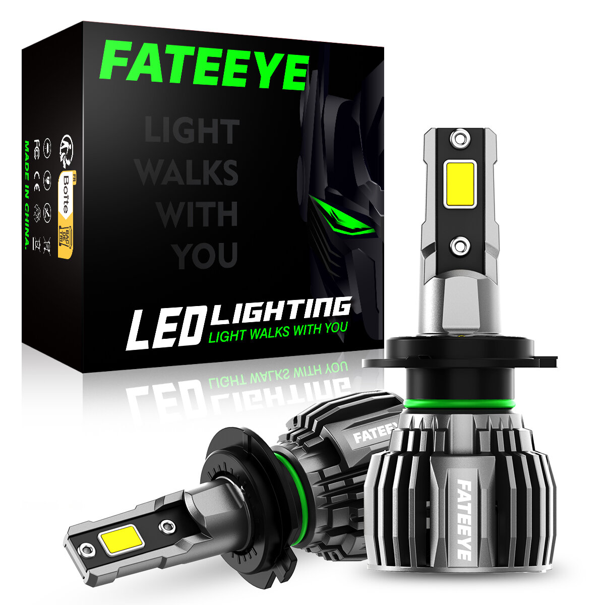 FATEEYE A700-F6 2 STUKS 60W LED Koplamp Lampen 13000LM LED Voor Autolamp 6500K IP68 Waterdicht voor Auto Aanpassing Top Merken Winkel